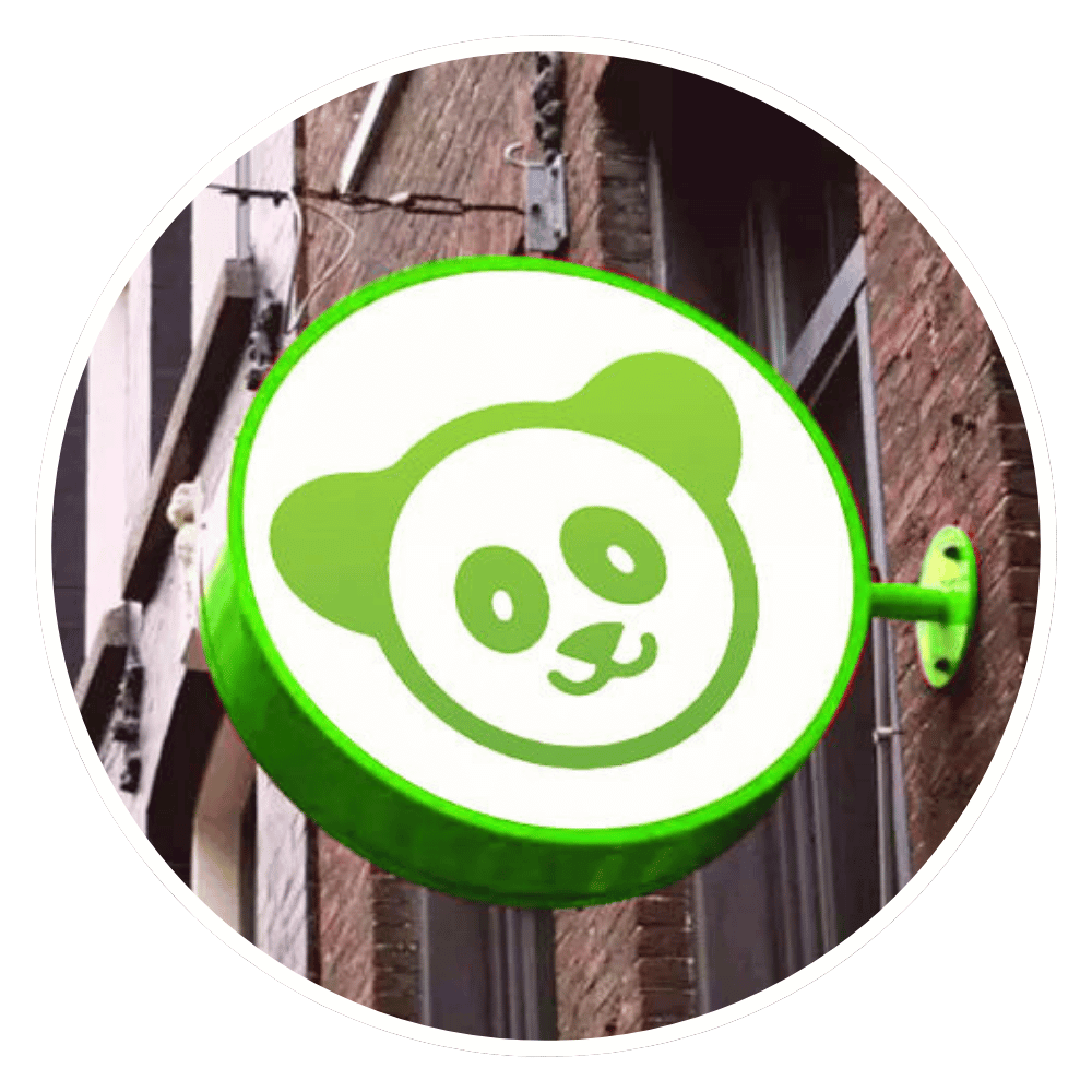 LED Leuchtkasten in Nahaufnahme