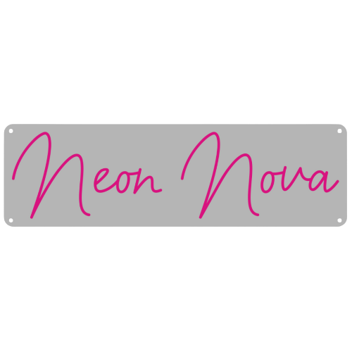 Neonschild in Cut to Square Rückwand