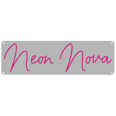 Neonschild in Cut to Square Rückwand