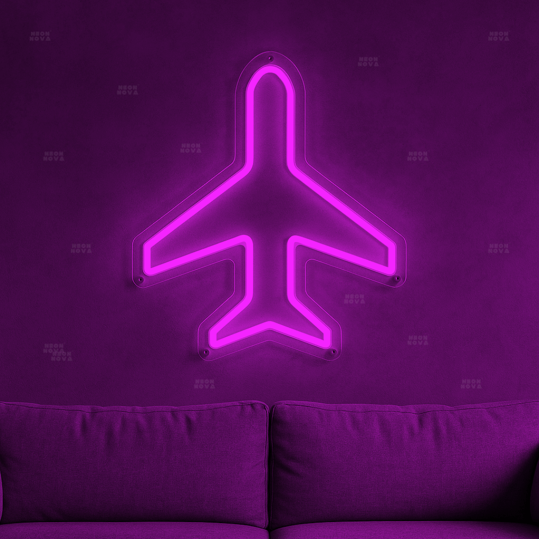 Flugzeug_Hotpink_Neon_Schilder