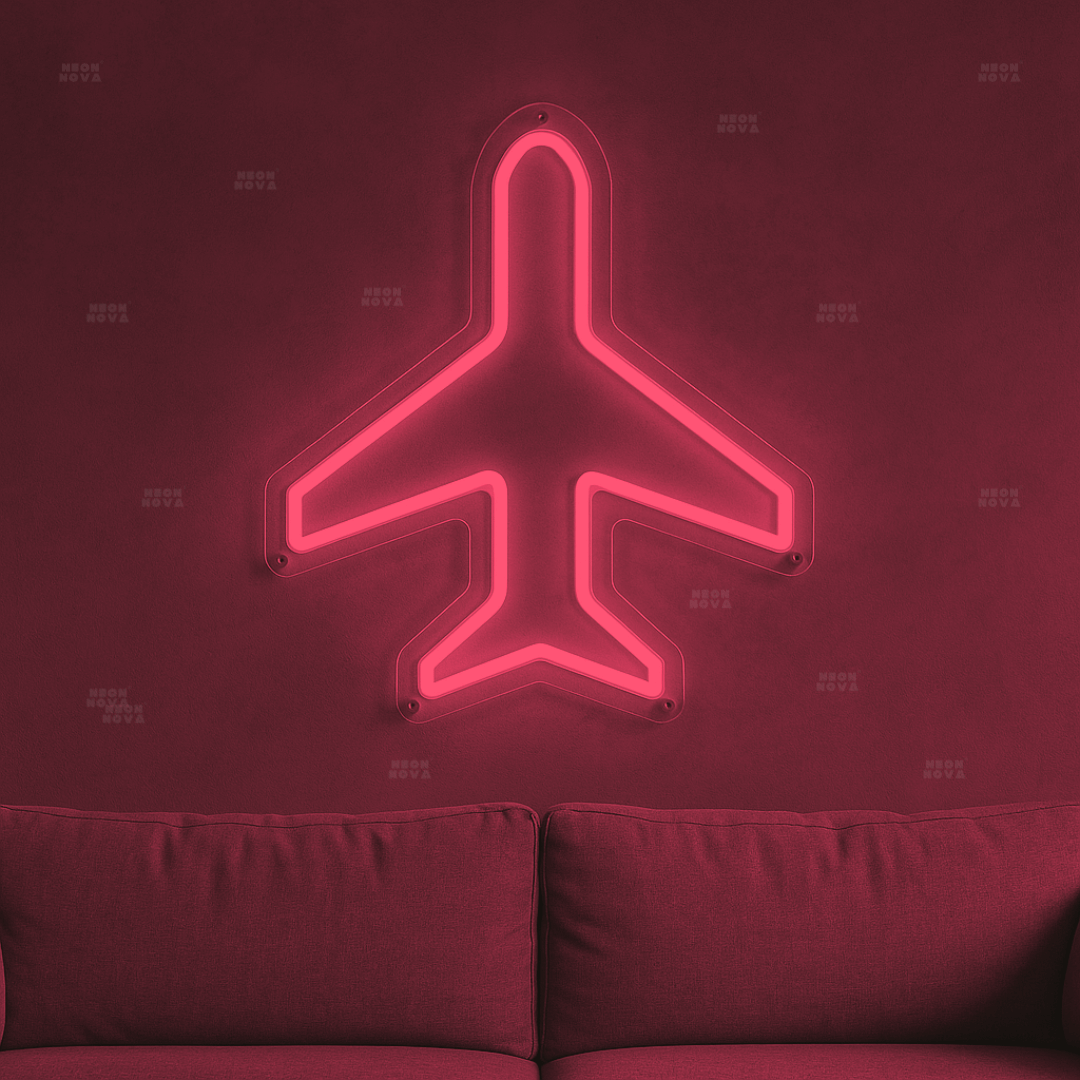 Flugzeug_Pink_Neon_Schilder