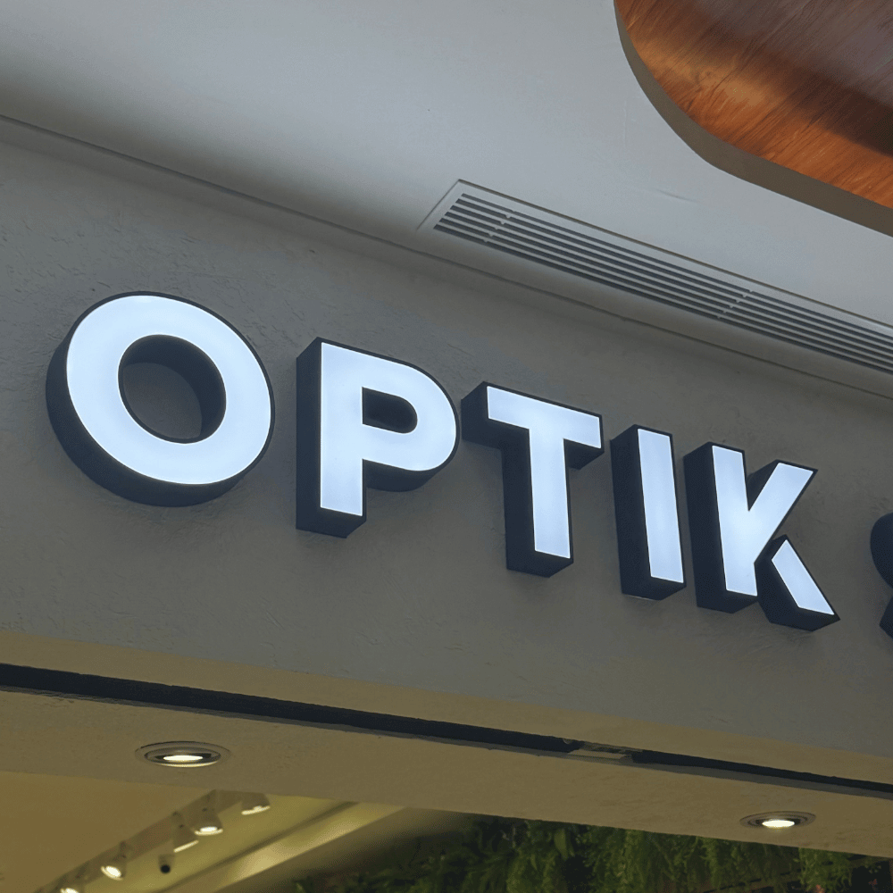 Außenleuchtreklame Optiker