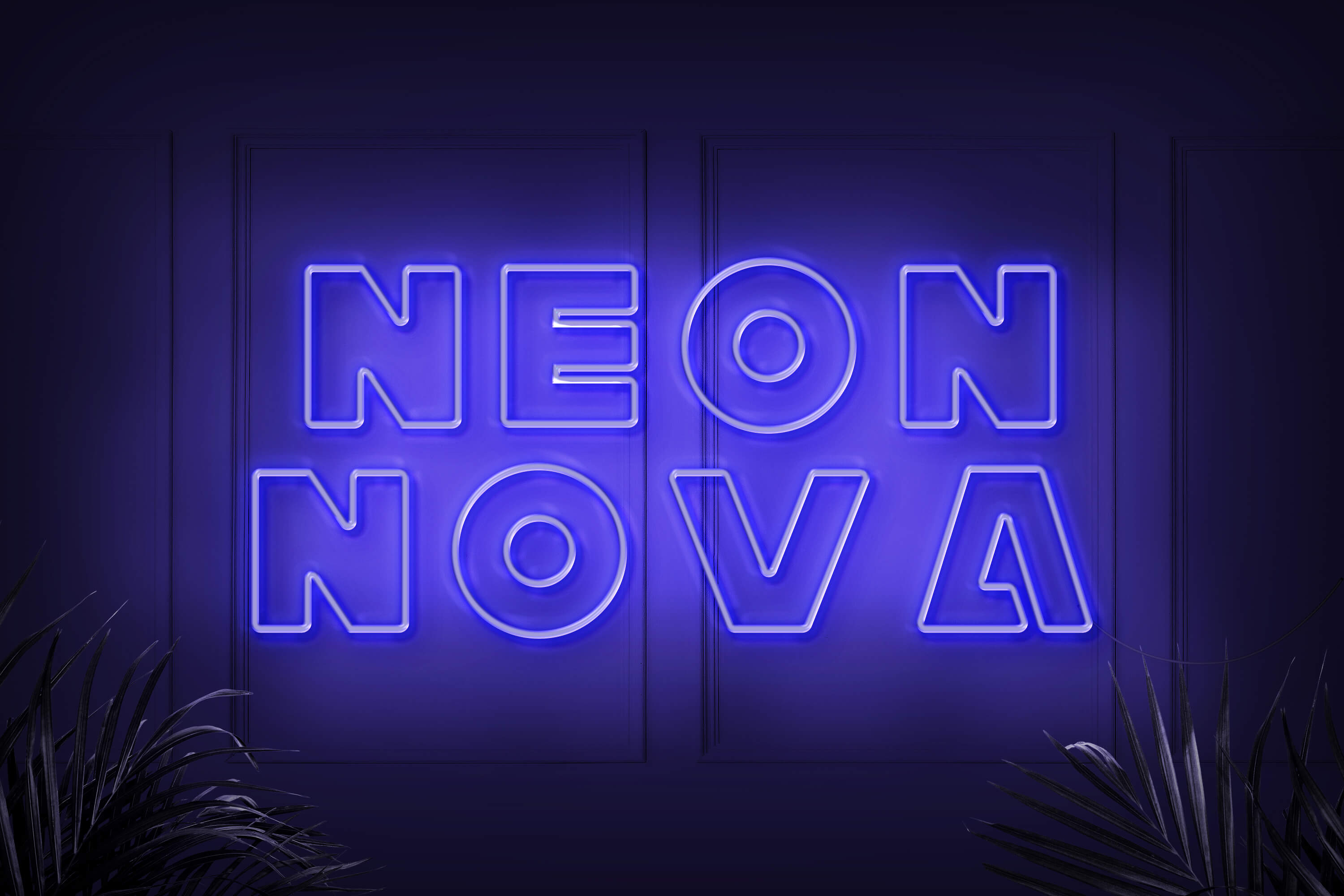 Neonschild Blau