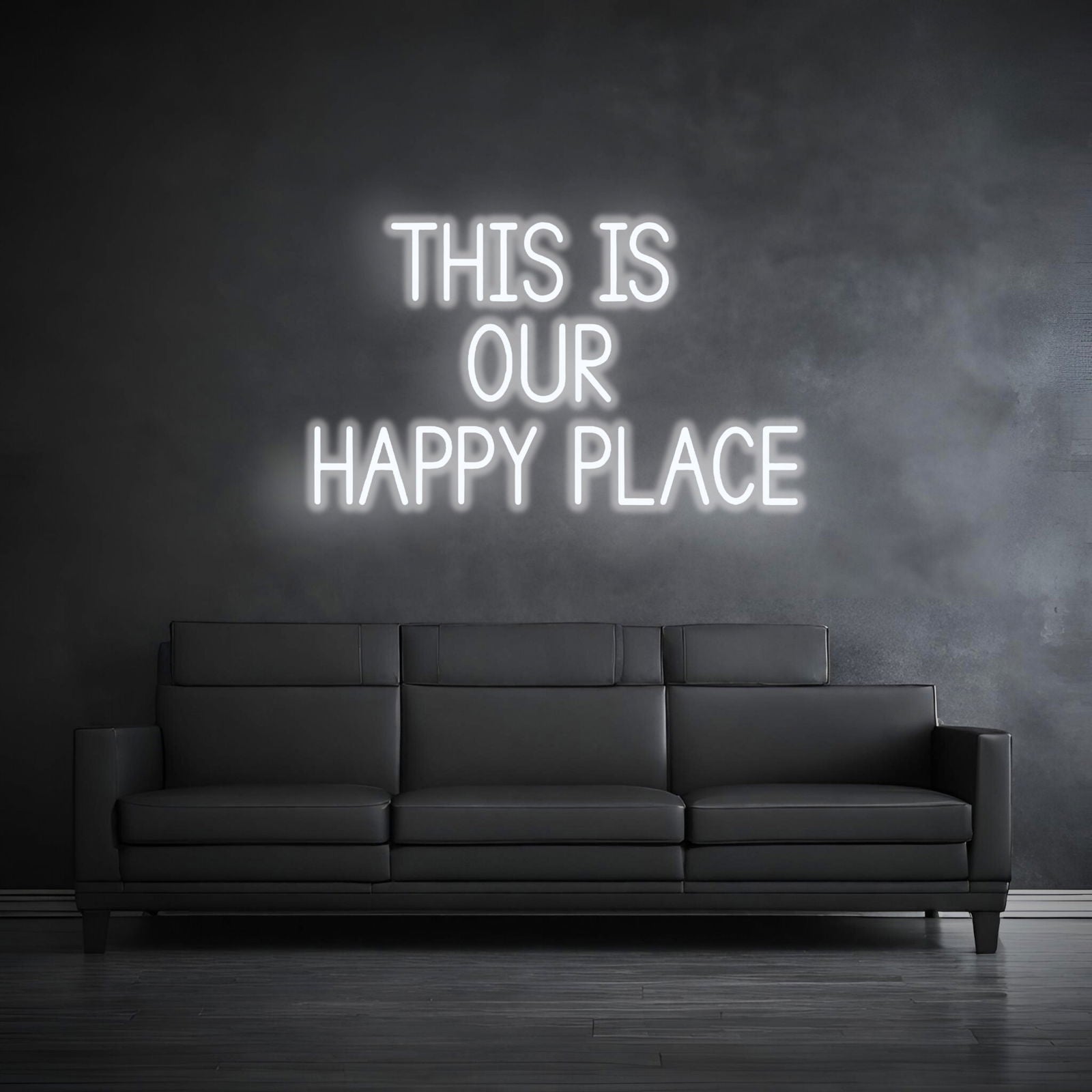 "THIS IS OUR HAPPY PLACE" - LED Neonschild Sign - Neon Nova®
