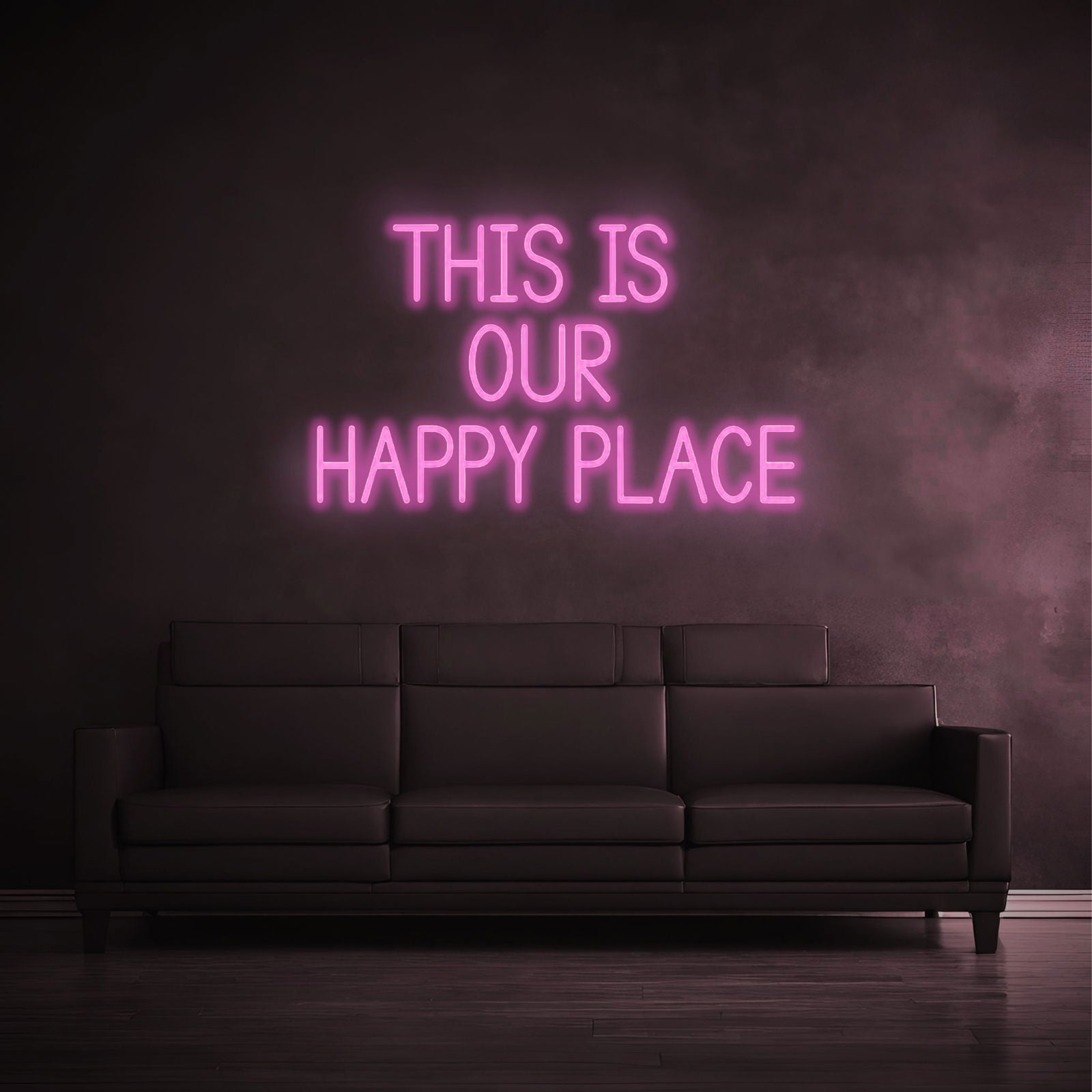 "THIS IS OUR HAPPY PLACE" - LED Neonschild Sign - Neon Nova®