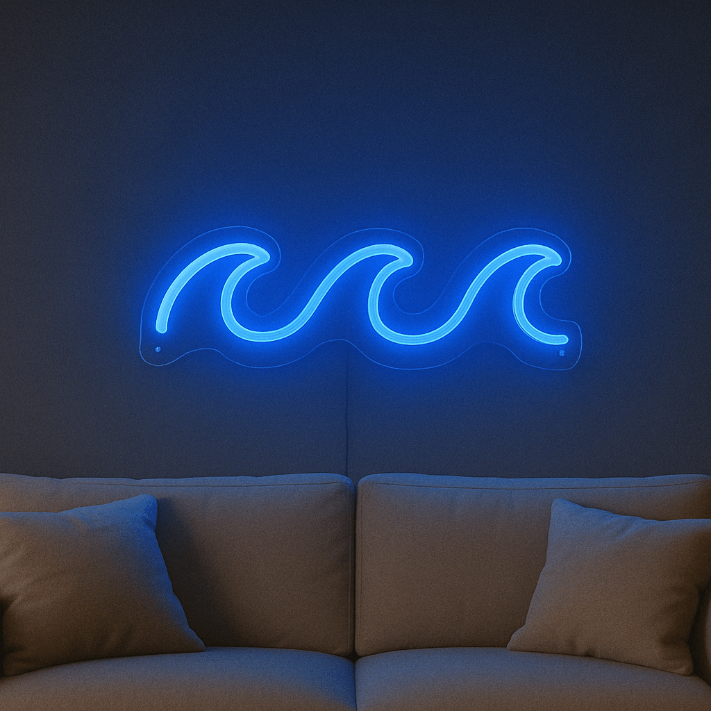 "WAVES" - LED neon sign
