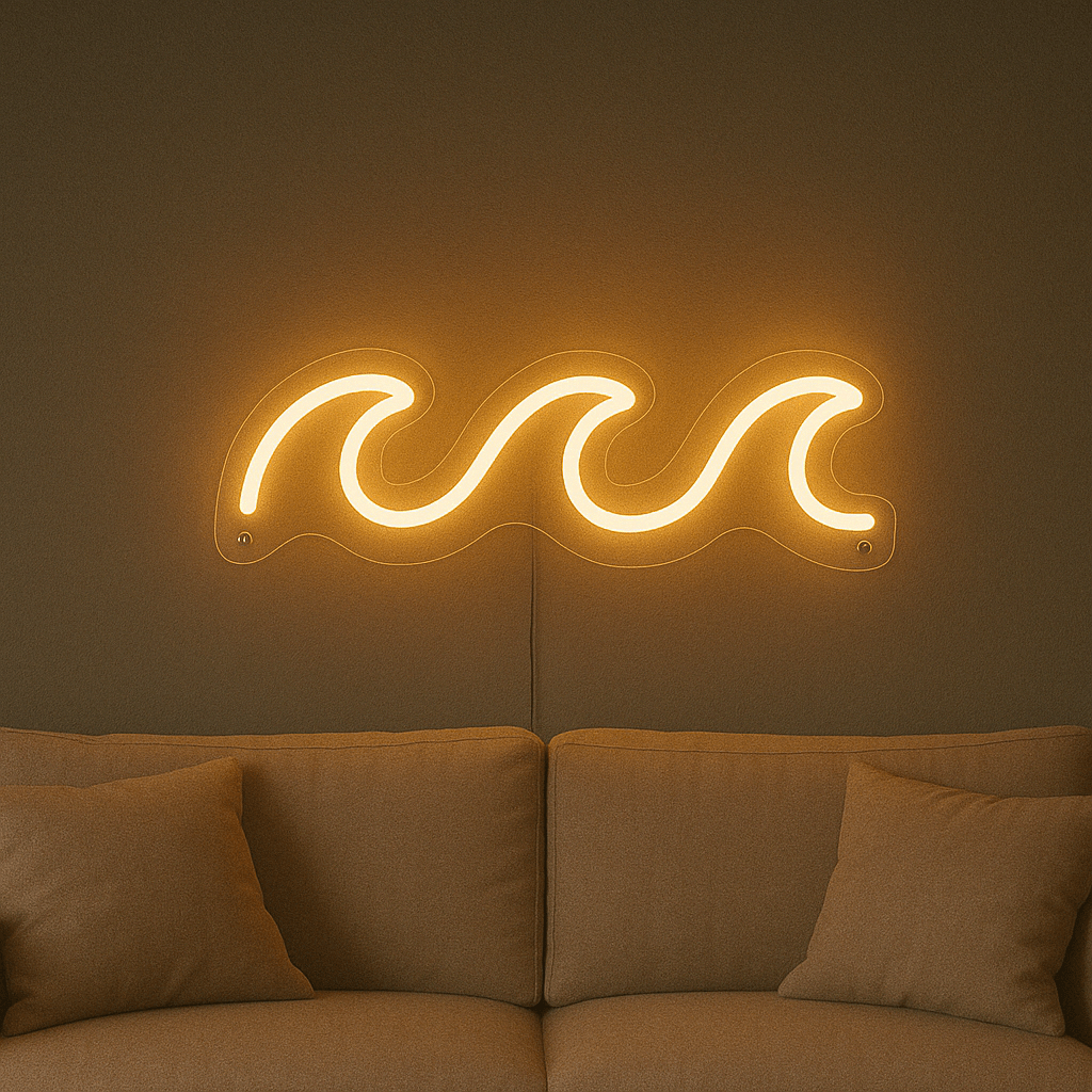 "WAVES" - LED neon sign