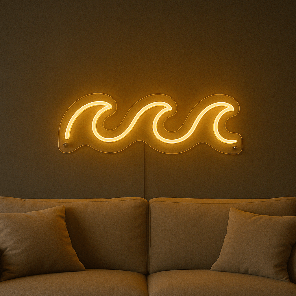 "WAVES" - LED neon sign