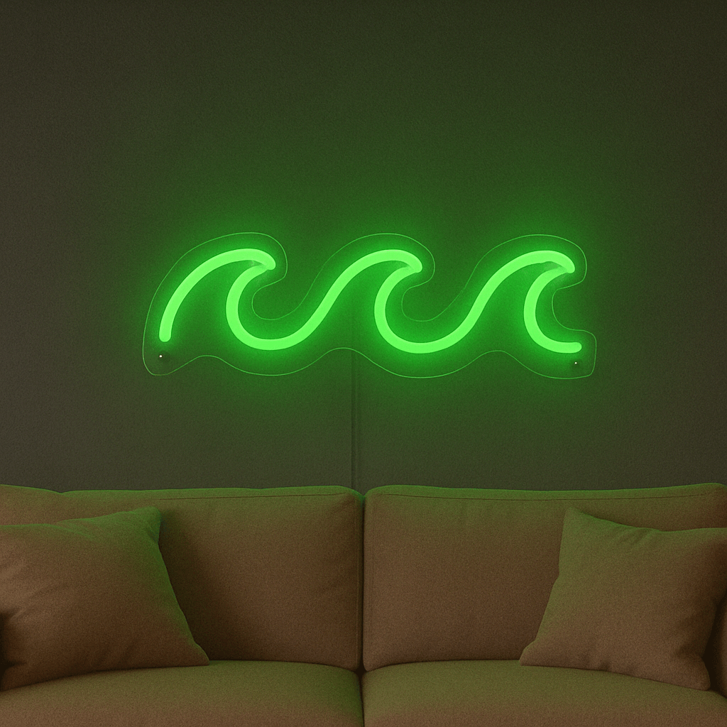 "WAVES" - LED neon sign