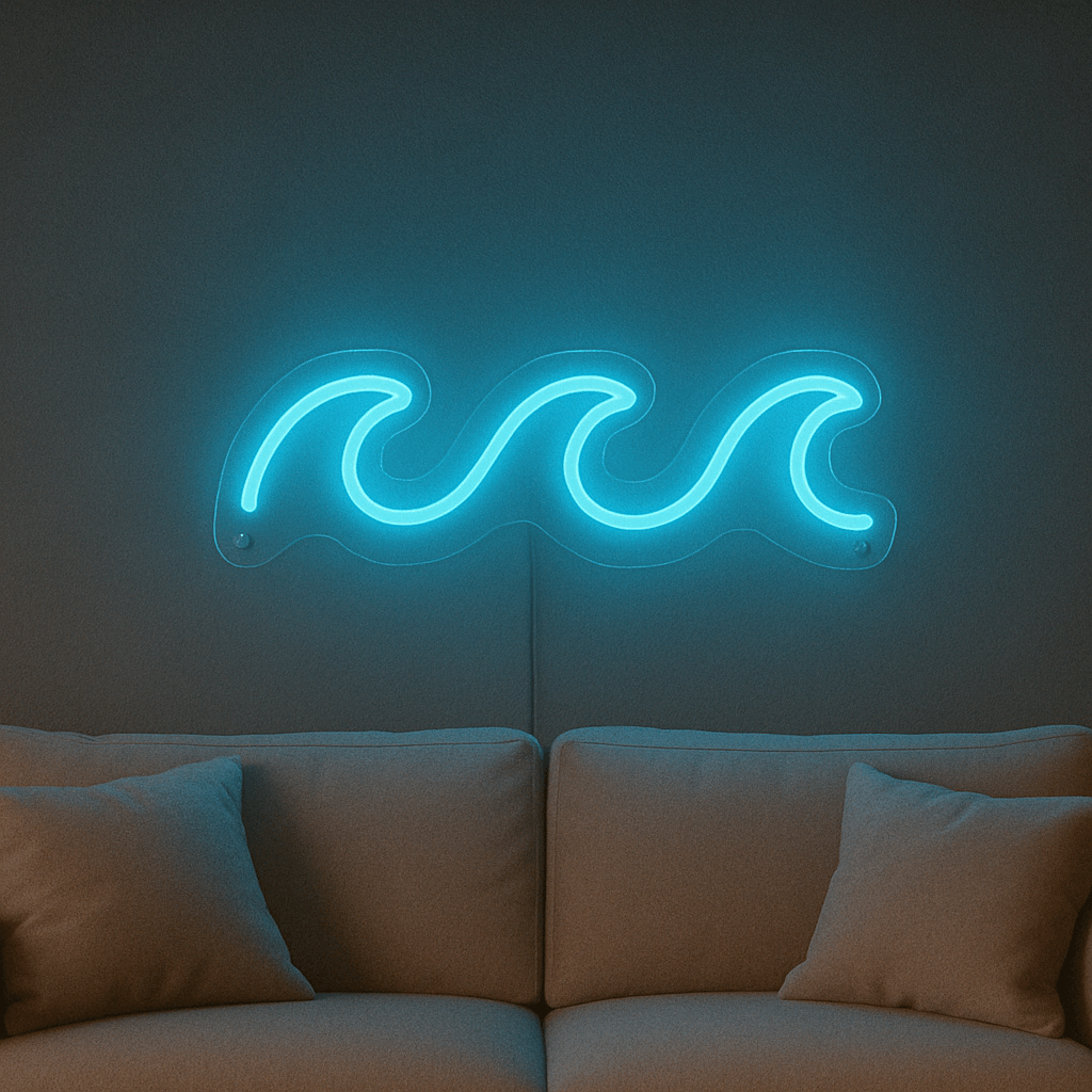 "WAVES" - LED neon sign