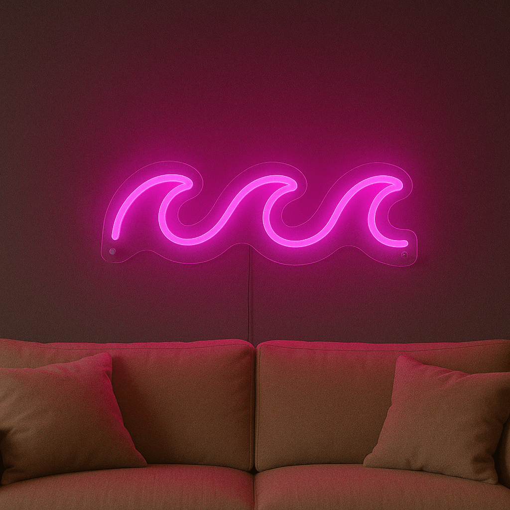 "WAVES" - LED neon sign