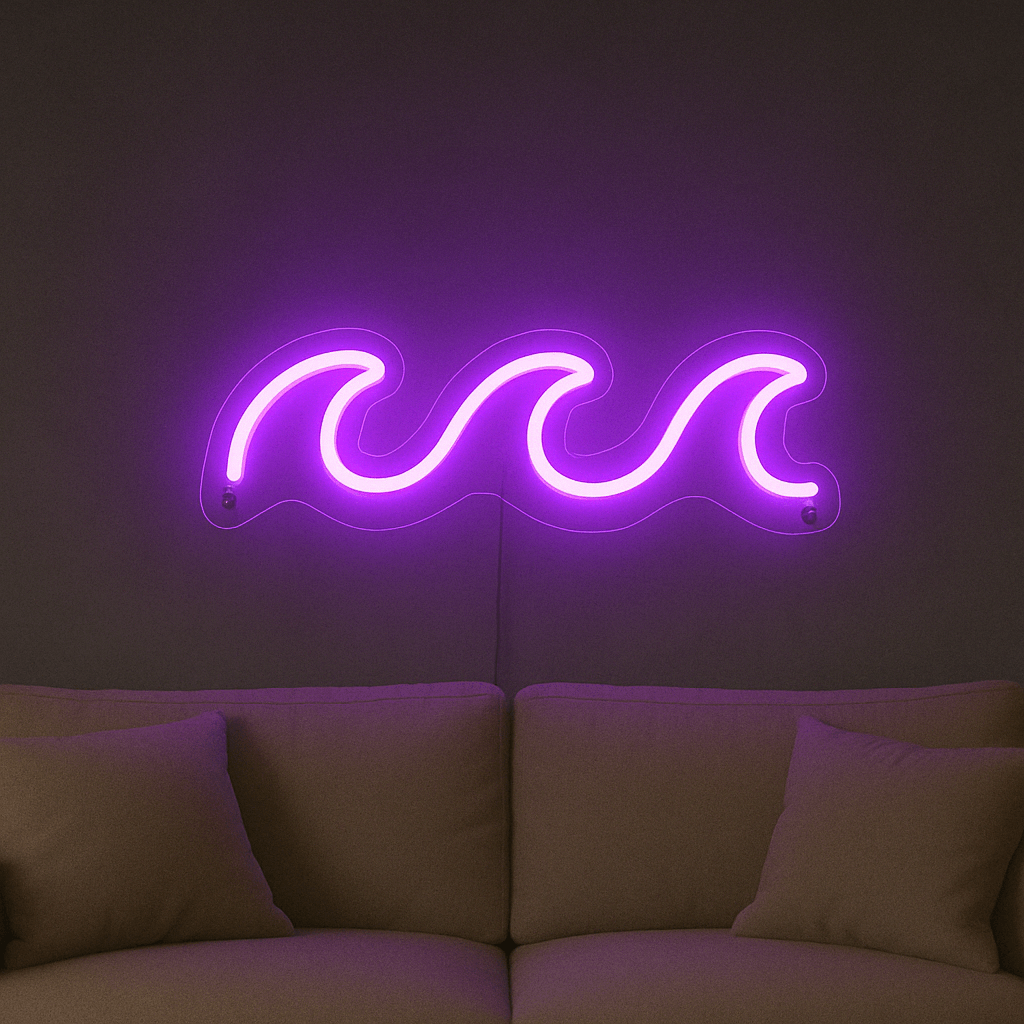 "WAVES" - LED neon sign