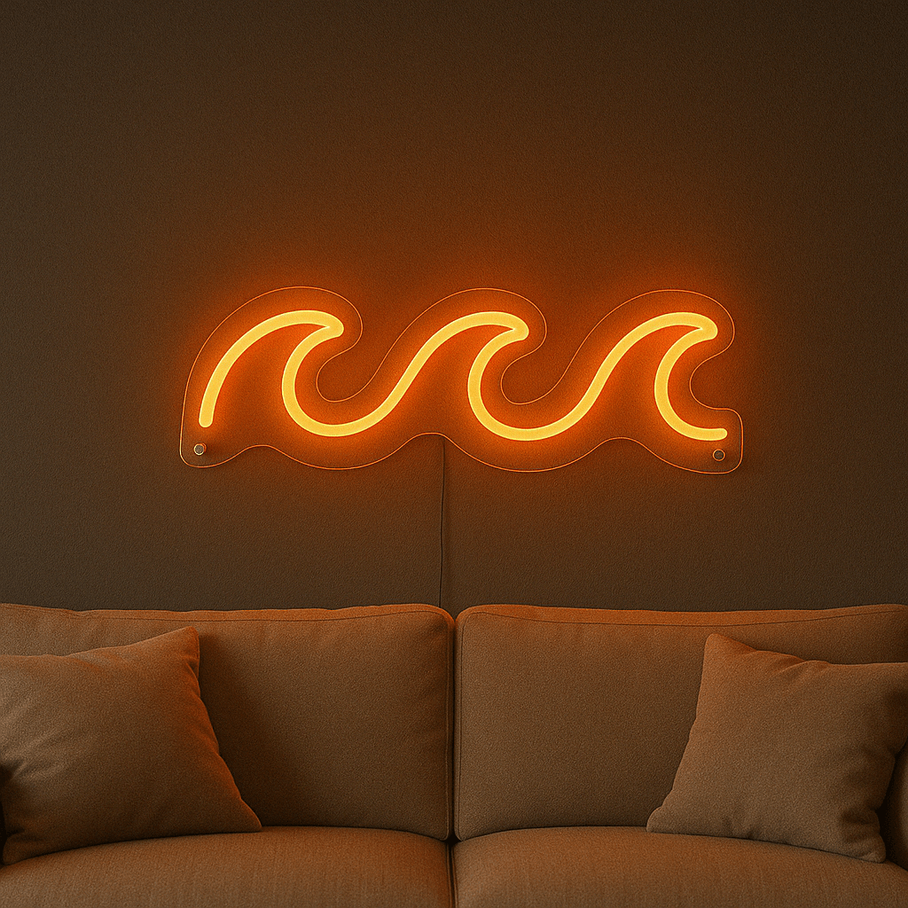 "WAVES" - LED neon sign