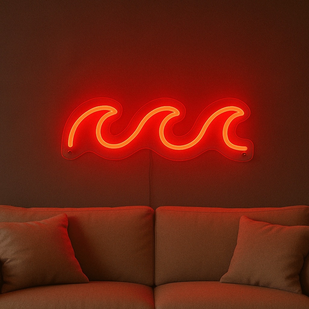 "WAVES" - LED neon sign