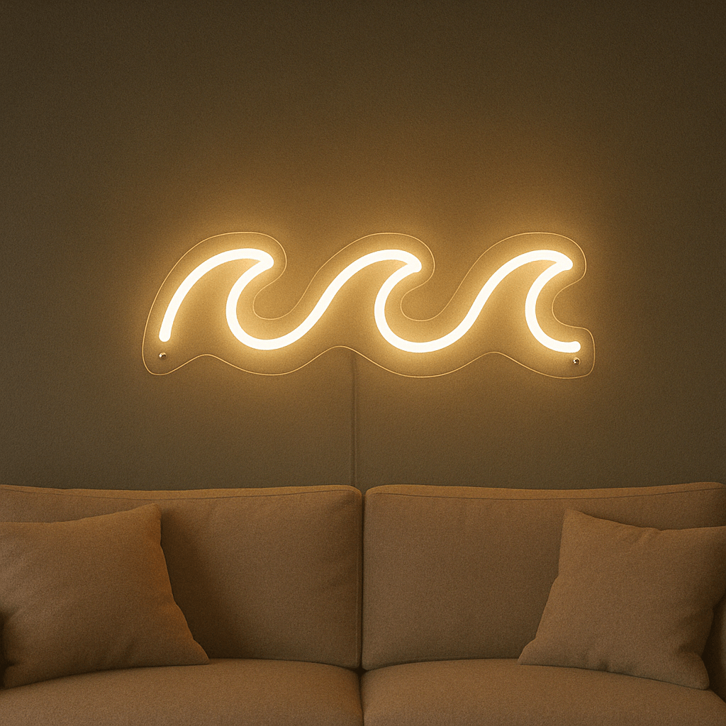 "WAVES" - LED neon sign