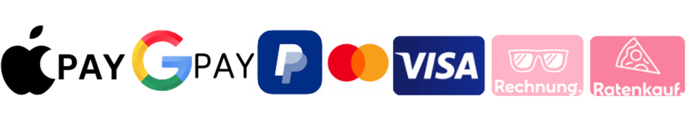 Zahlungsmethoden bei Neon Nova, Apple Pay, Google Pay, PayPal, Mastercard, Visa, Klarna