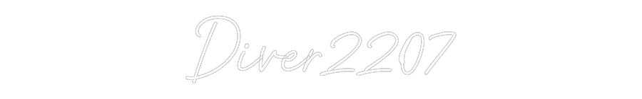 Dein personalisiertes NEON-LED Schild: Diver2207