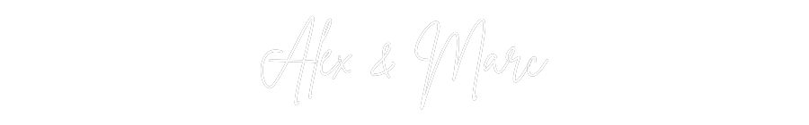 Dein personalisiertes NEON-LED Schild: Alex & Marc