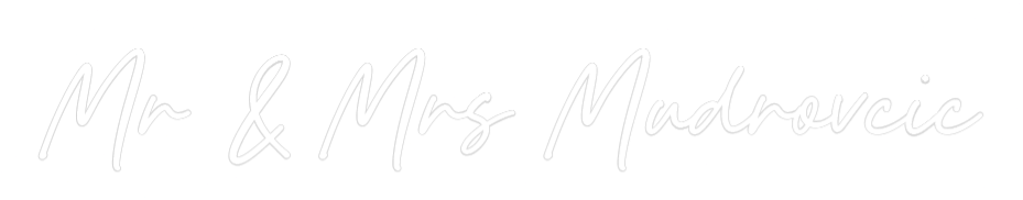 Your personalized NEON-LED sign: Mr & Mrs Mudr...