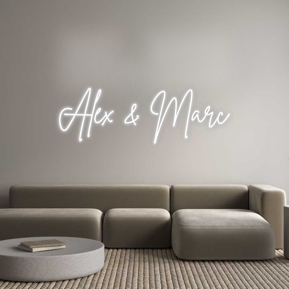 Dein personalisiertes NEON-LED Schild: Alex & Marc