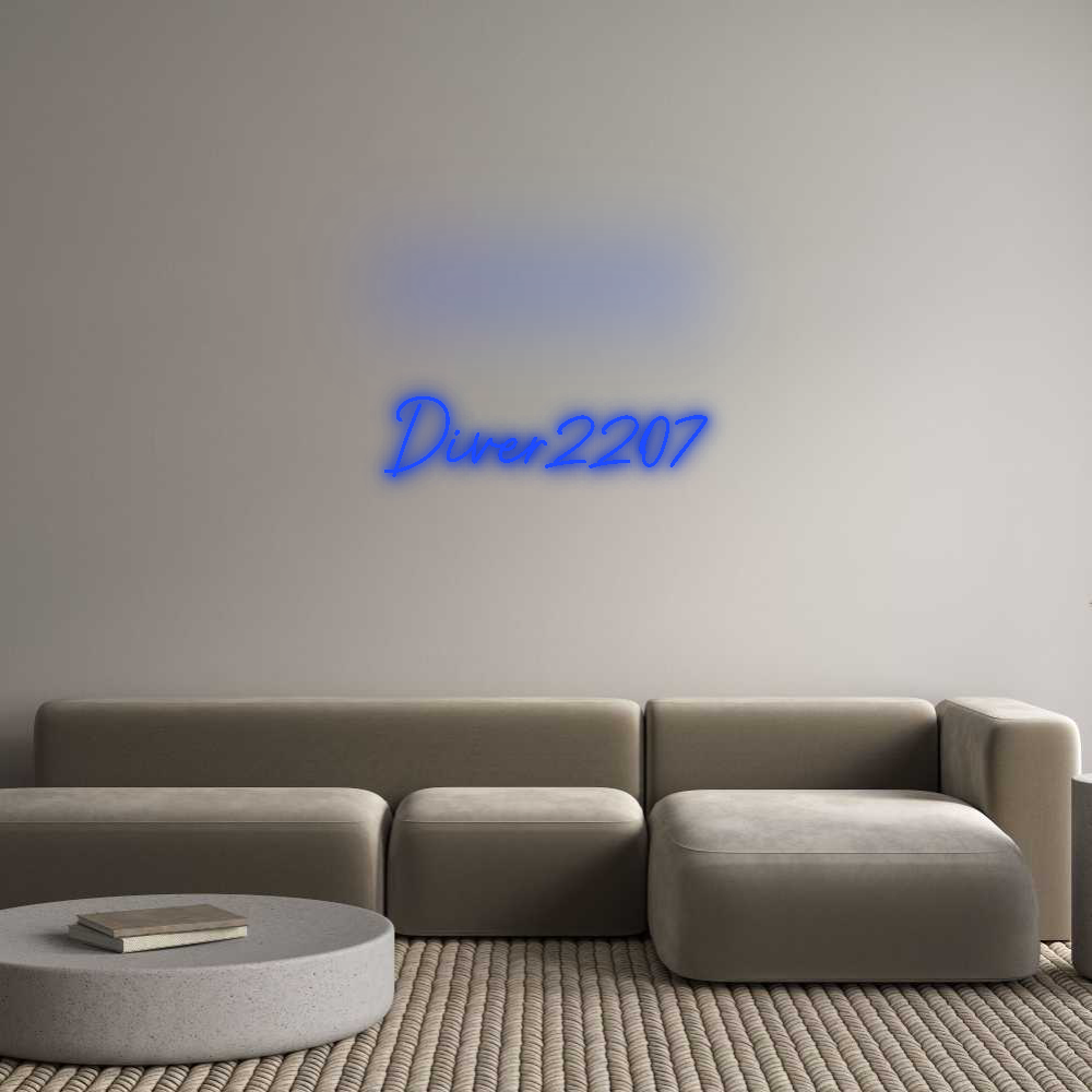 Dein personalisiertes NEON-LED Schild: Diver2207