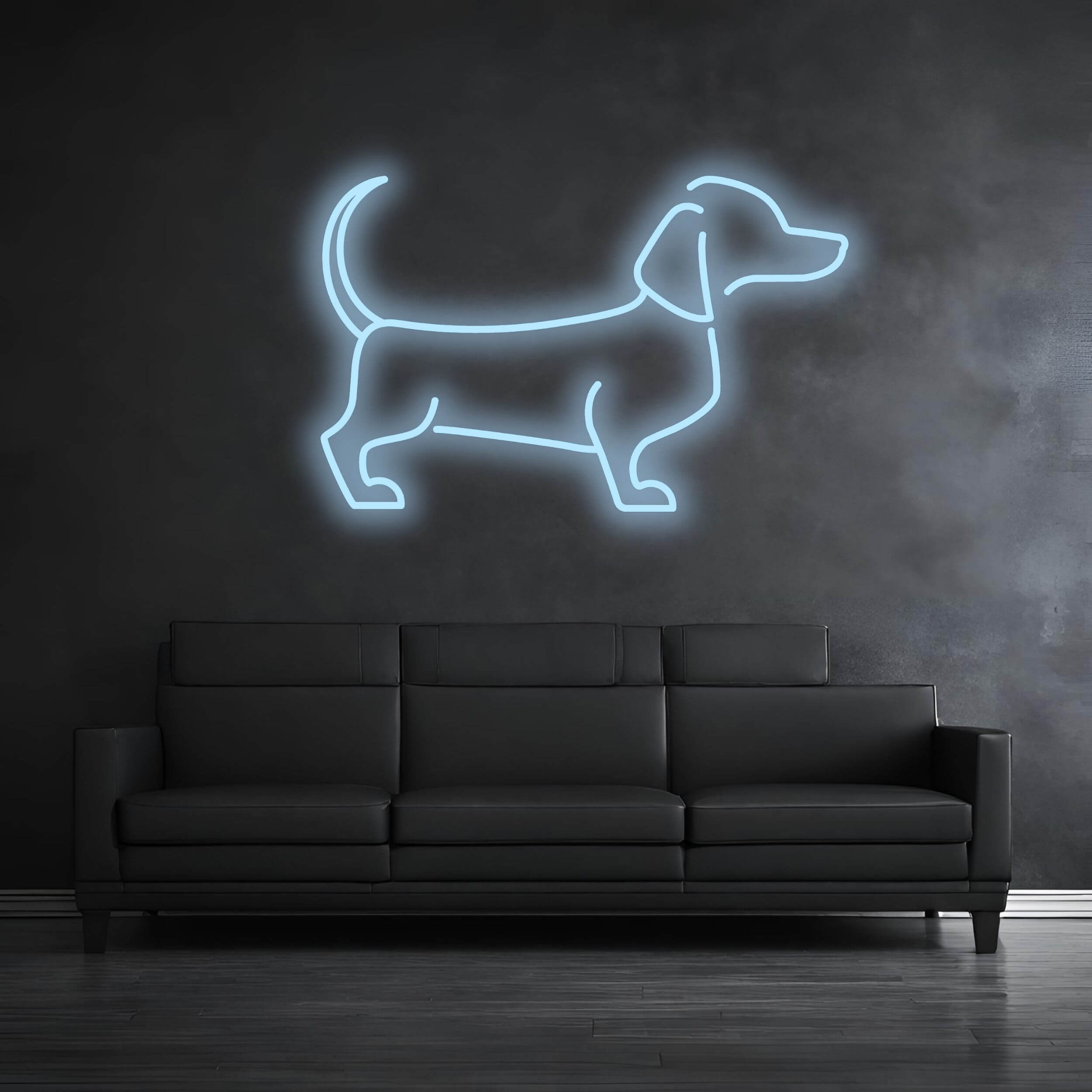 Hund_LED_Schild_IceBlau