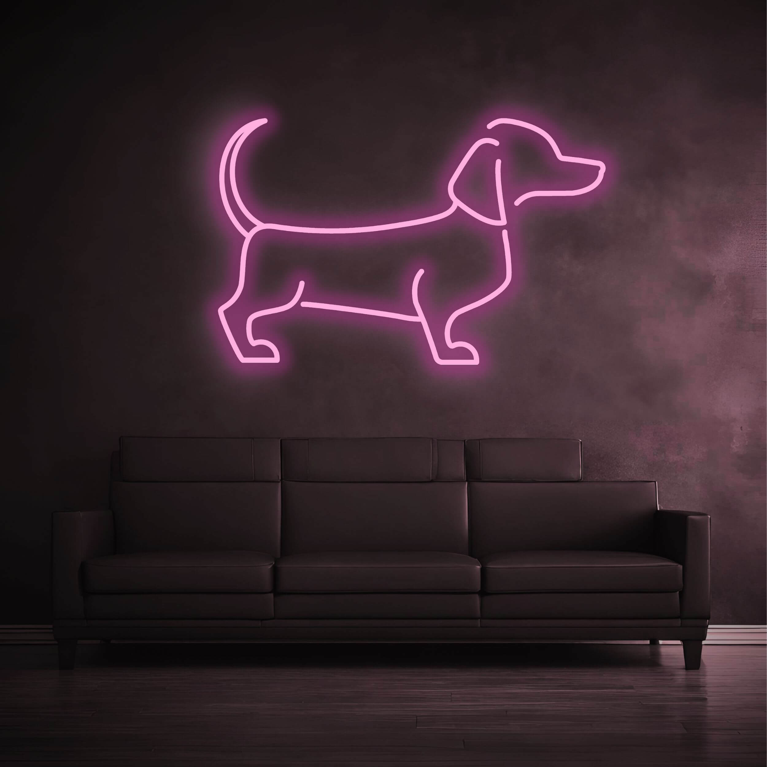 Hund_LED_Schild_pink