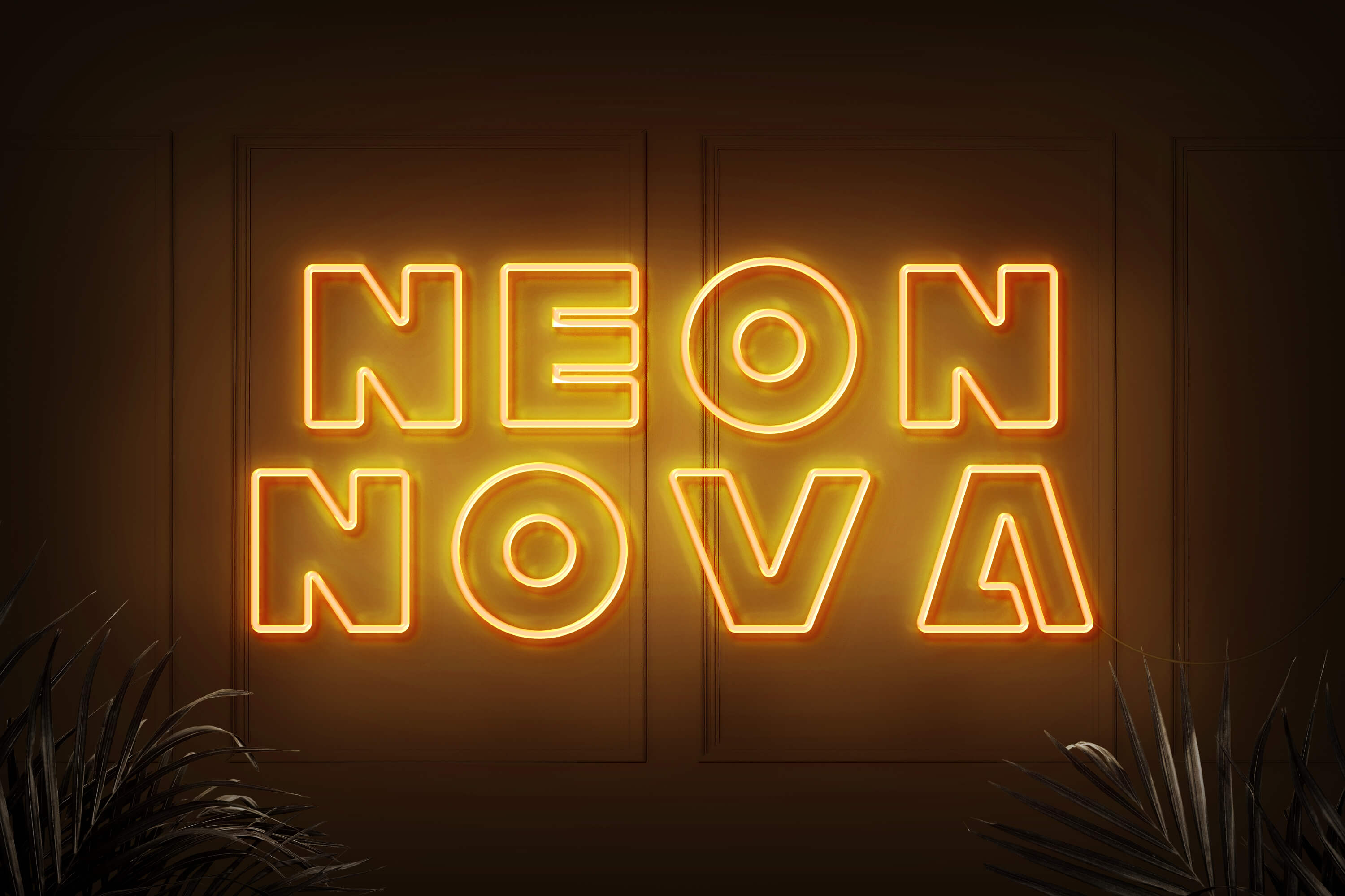 Neonschild Orange