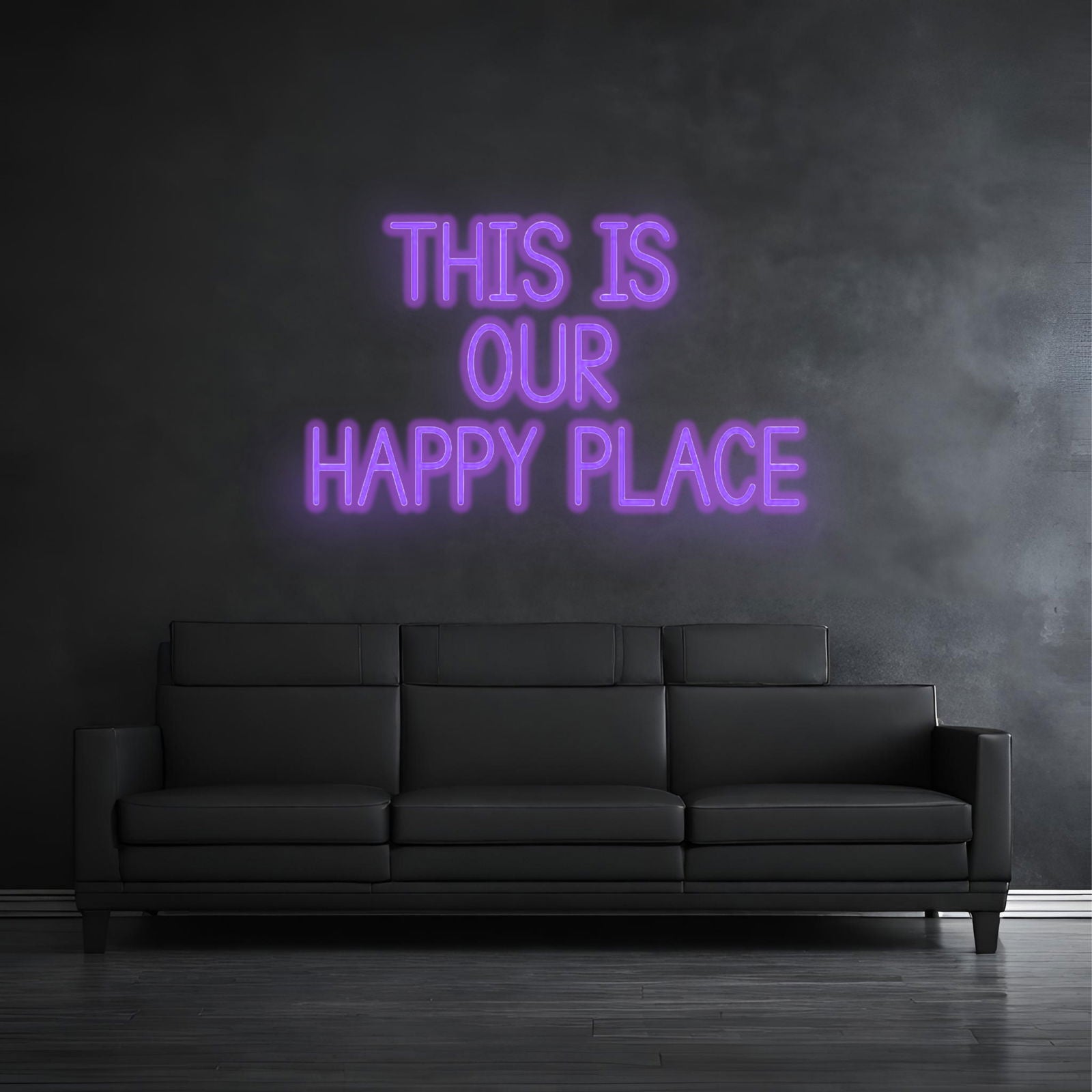 "THIS IS OUR HAPPY PLACE" - LED Neonschild Sign - Neon Nova® 