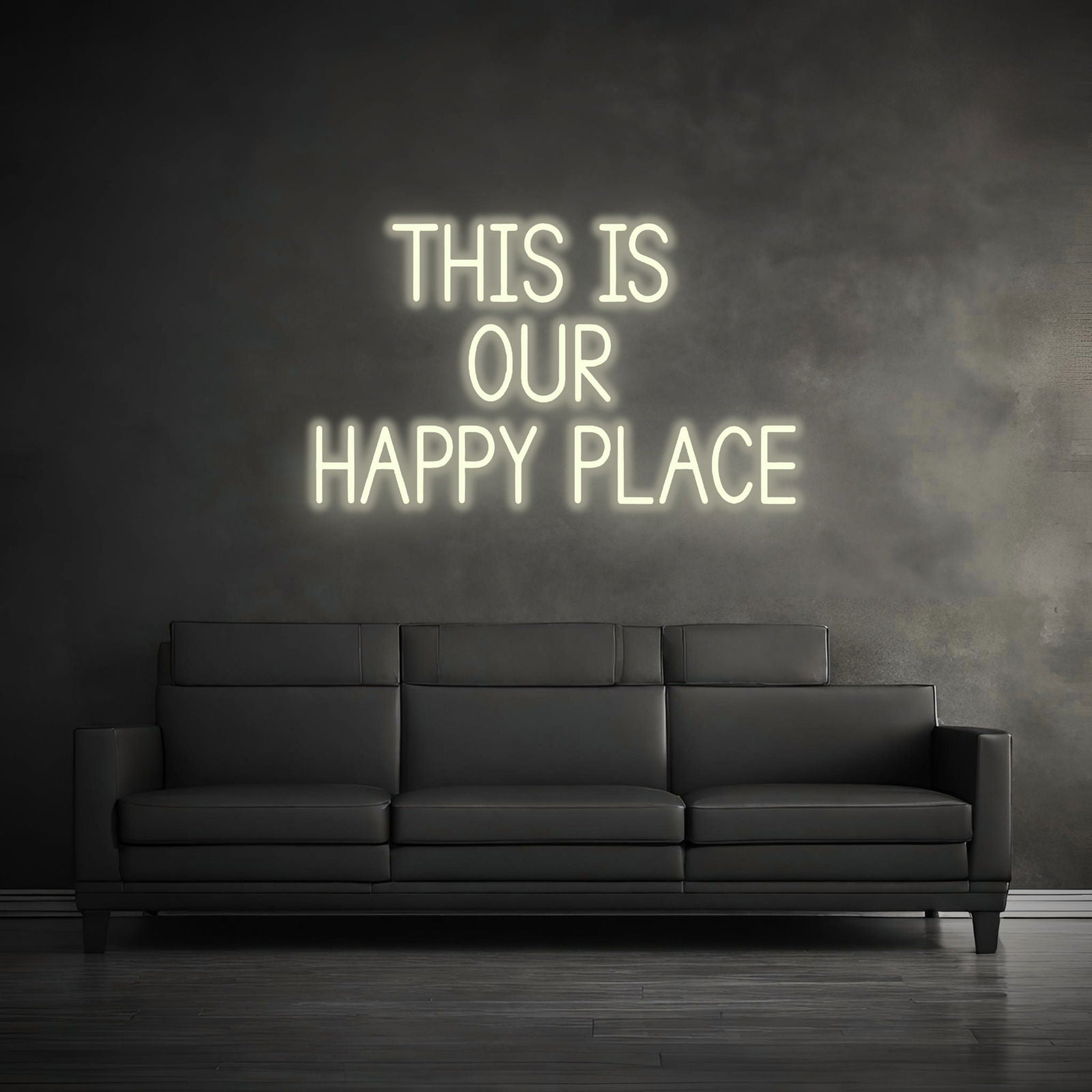 "THIS IS OUR HAPPY PLACE" - LED Neonschild Sign - Neon Nova® 