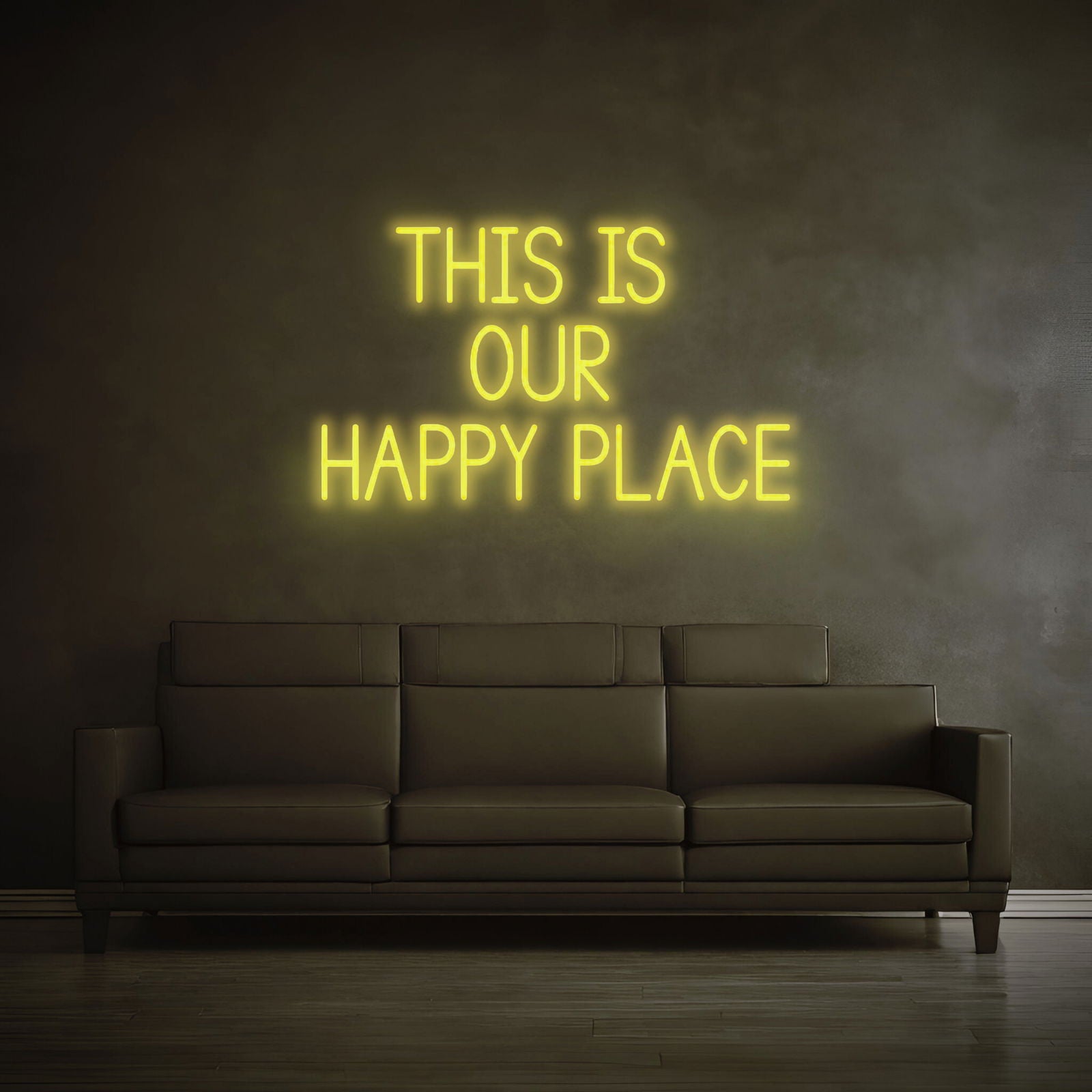 "THIS IS OUR HAPPY PLACE" - LED Neonschild Sign - Neon Nova® 