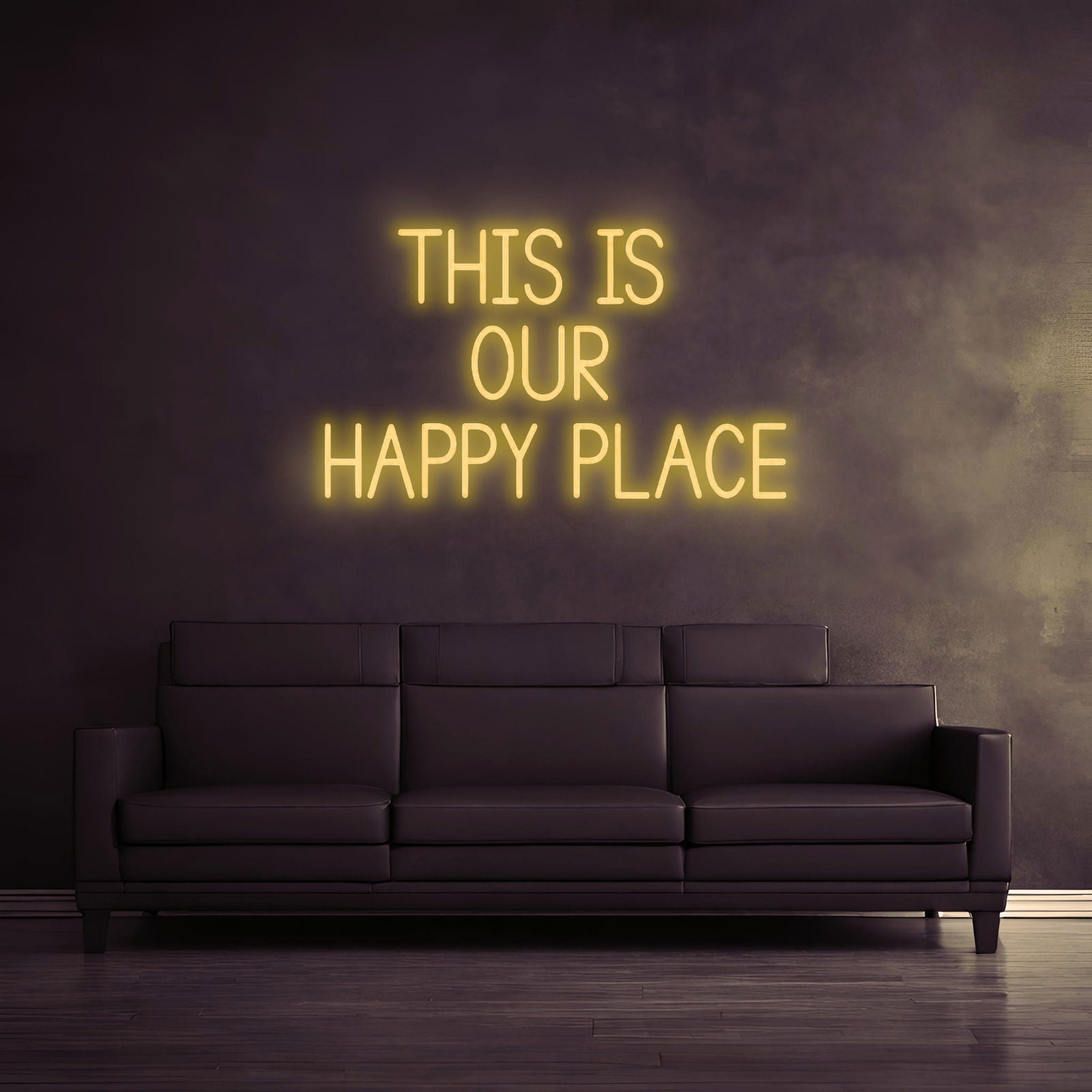 "THIS IS OUR HAPPY PLACE" - LED Neonschild Sign - Neon Nova® 