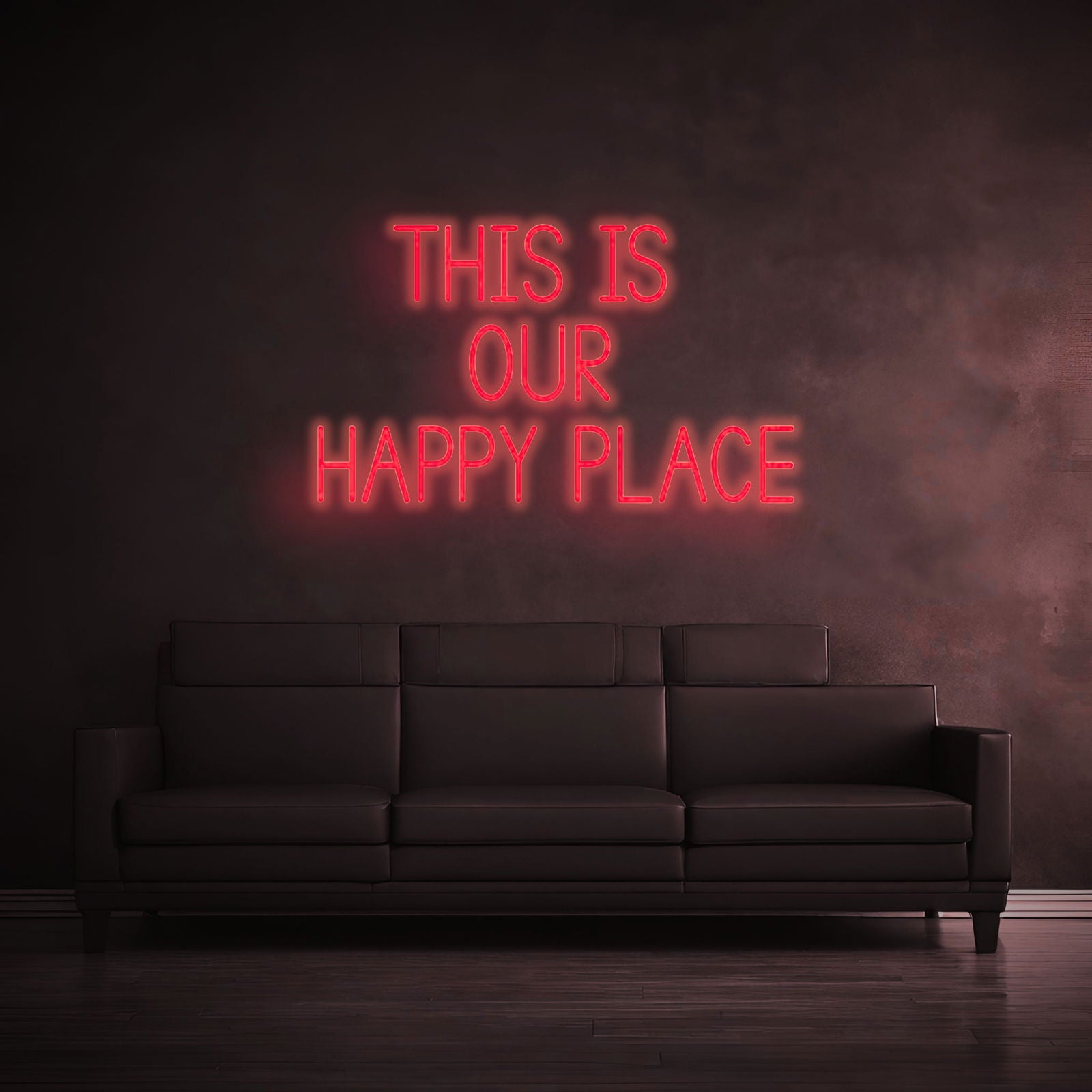 "THIS IS OUR HAPPY PLACE" - LED Neonschild Sign - Neon Nova® 