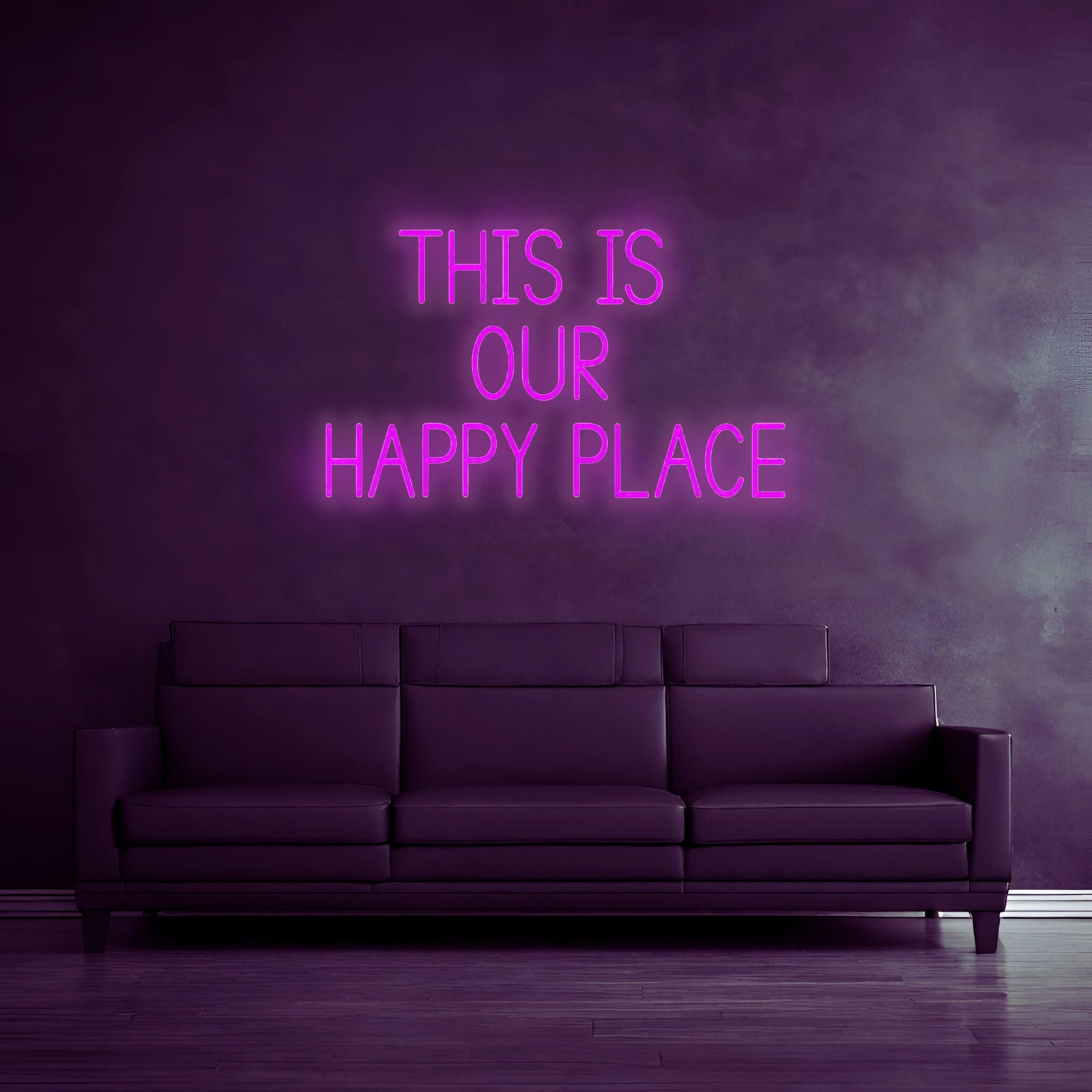"THIS IS OUR HAPPY PLACE" - LED Neonschild Sign - Neon Nova® 