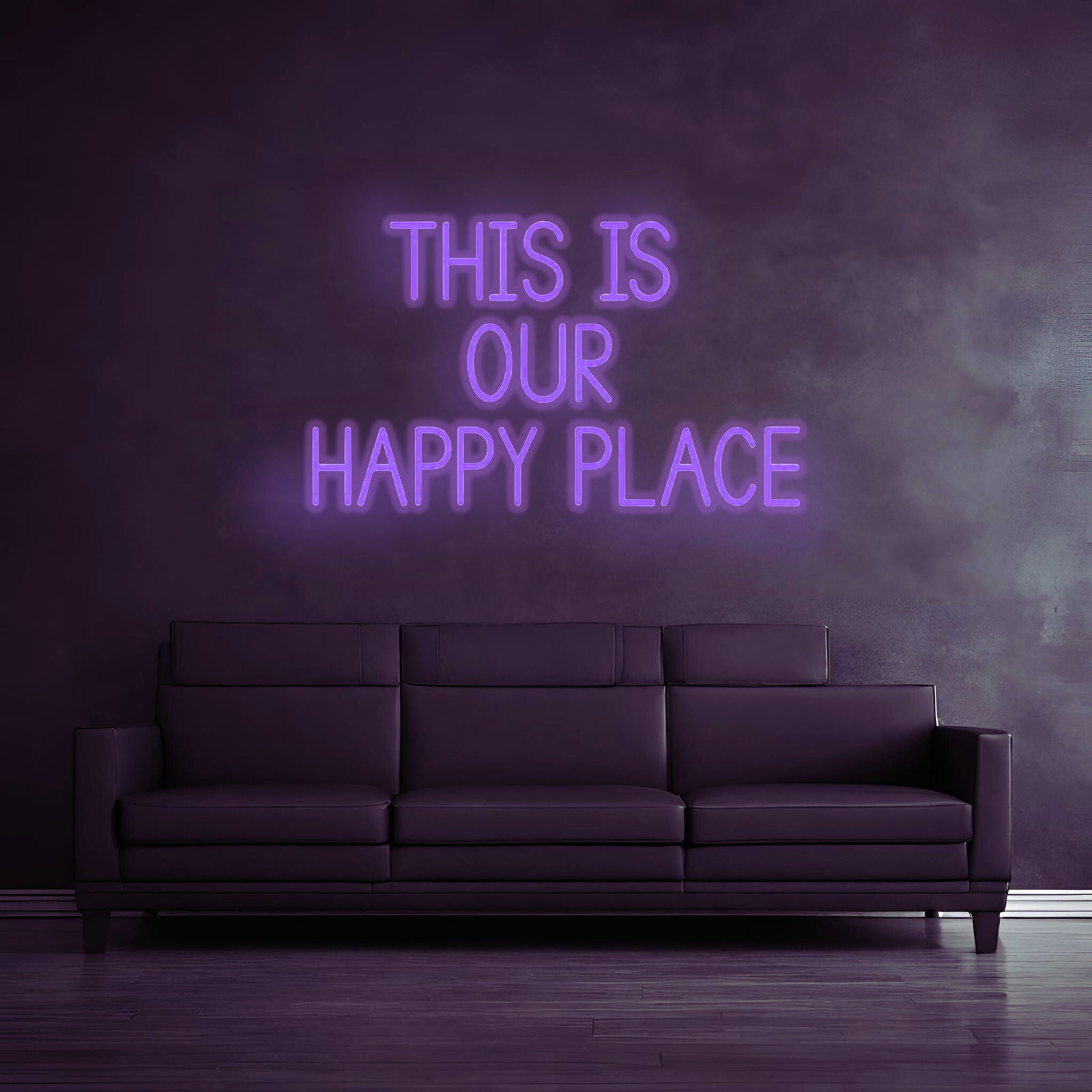 "THIS IS OUR HAPPY PLACE" - LED Neonschild Sign - Neon Nova® 
