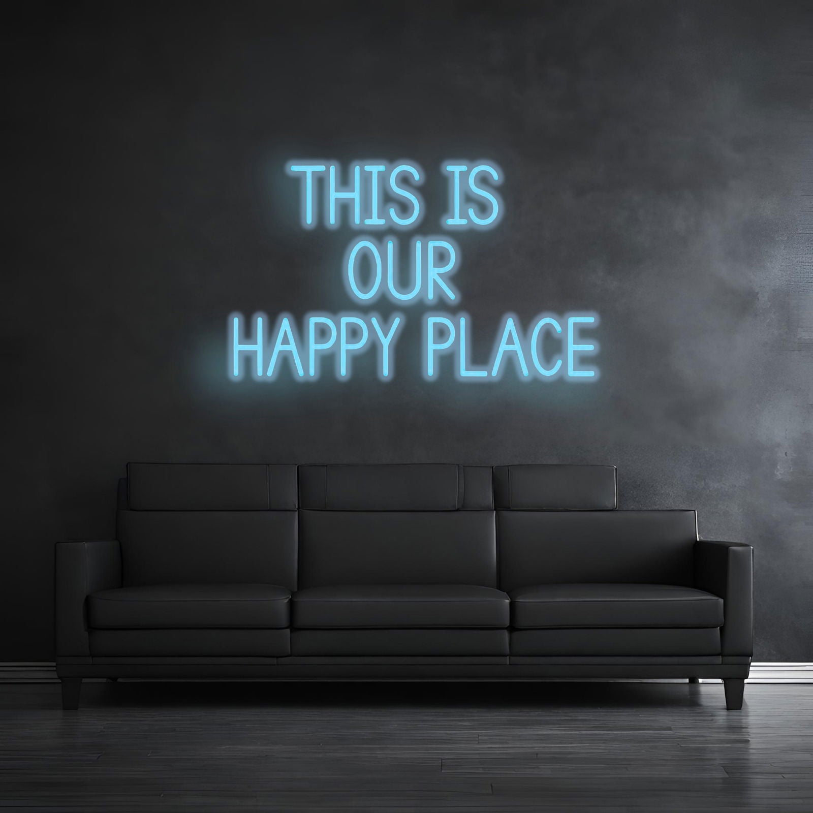 "THIS IS OUR HAPPY PLACE" - LED Neonschild Sign - Neon Nova® 