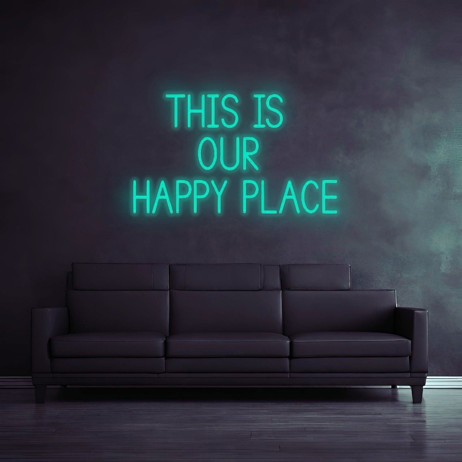"THIS IS OUR HAPPY PLACE" - LED Neonschild Sign - Neon Nova® 