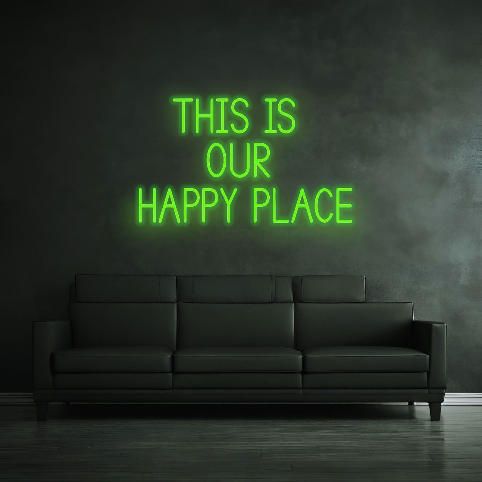 "THIS IS OUR HAPPY PLACE" - LED Neonschild Sign - Neon Nova® 