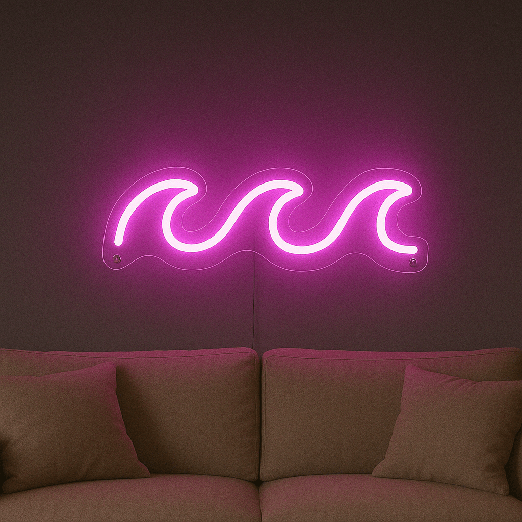 "WAVES" - LED neon sign