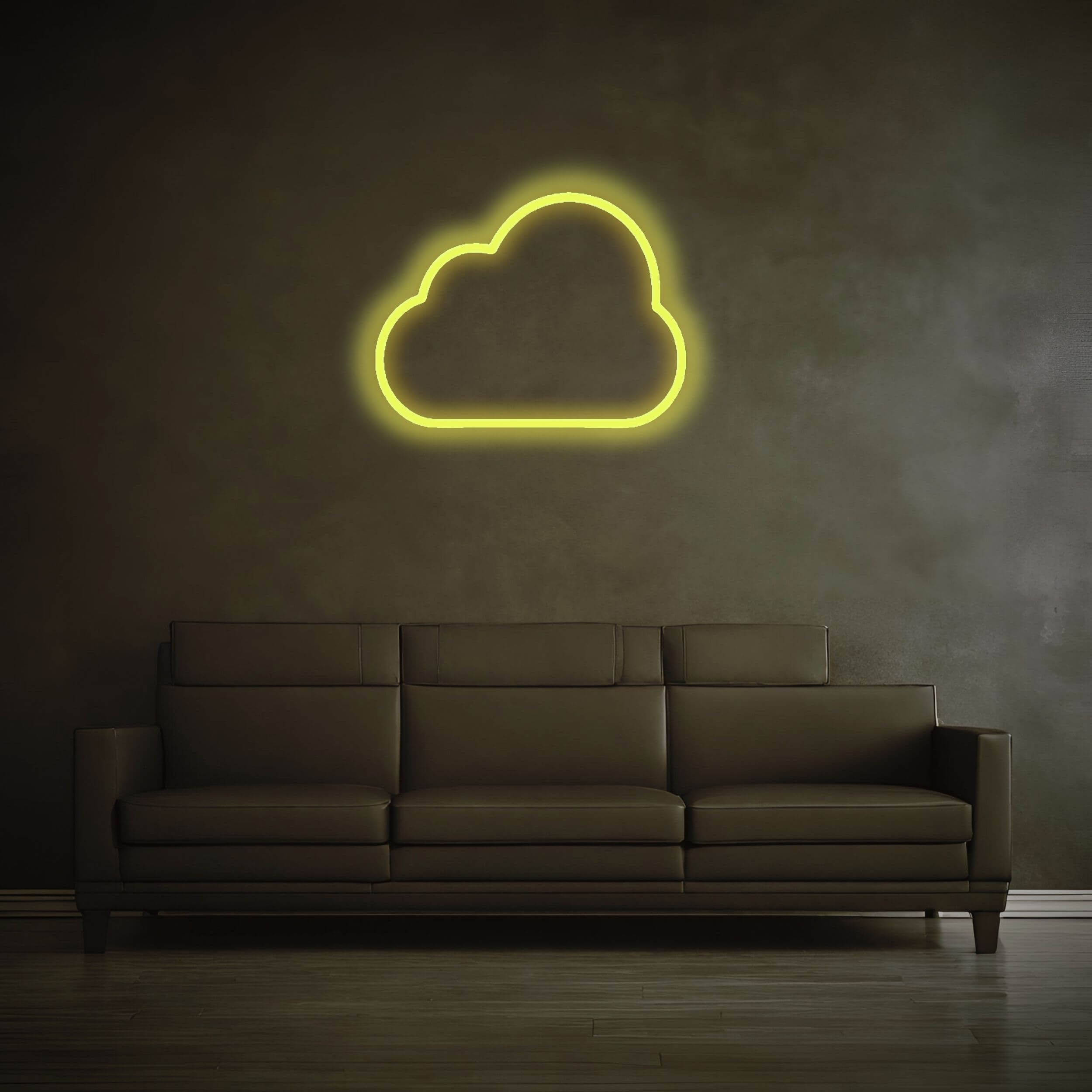 Wolke_Gold_Neon Schild