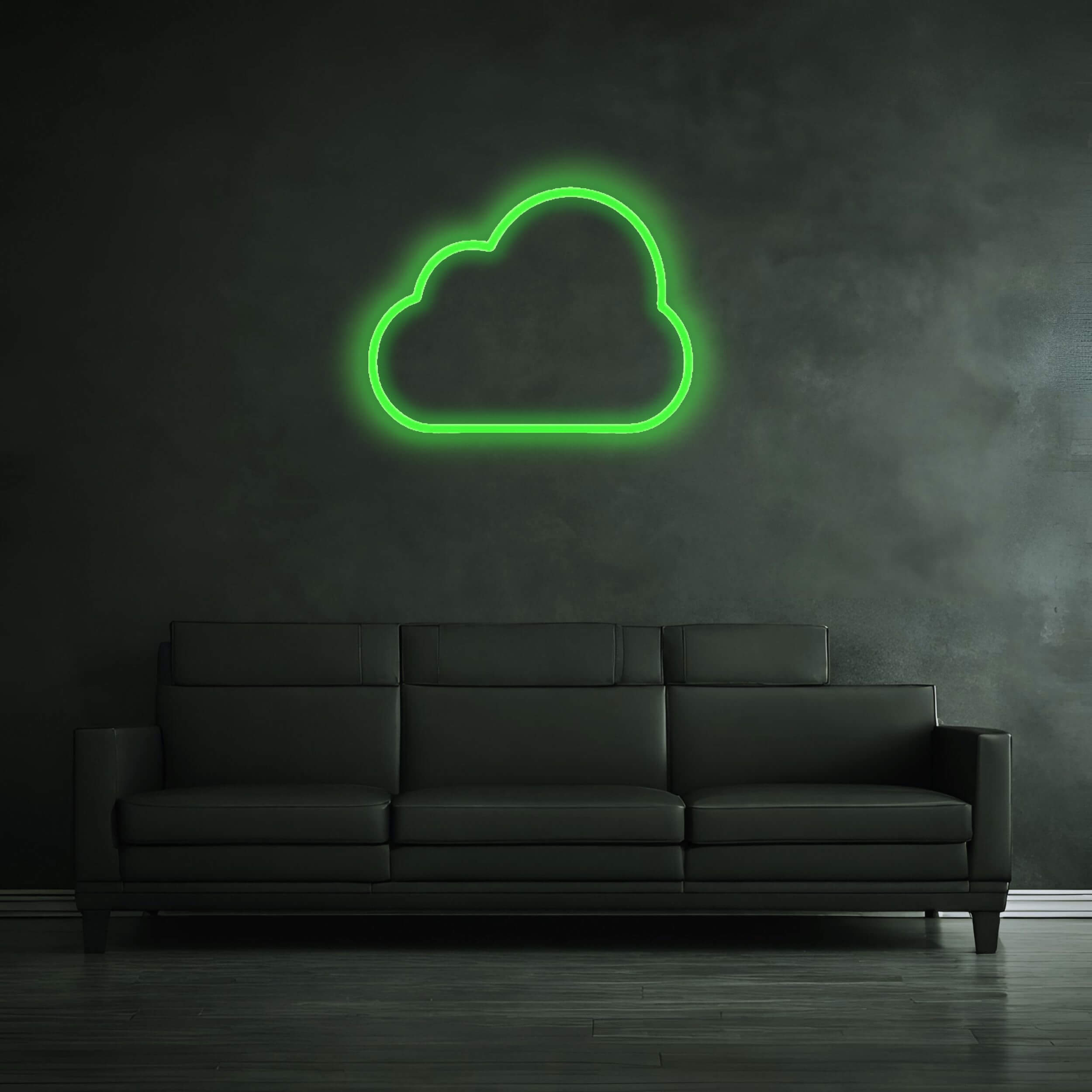 Wolke_grün Neonsign