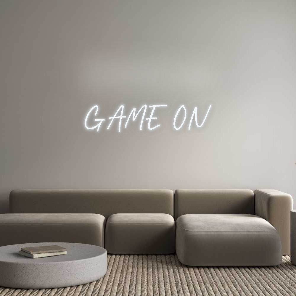Your personalized NEON-LED sign: GAME ON