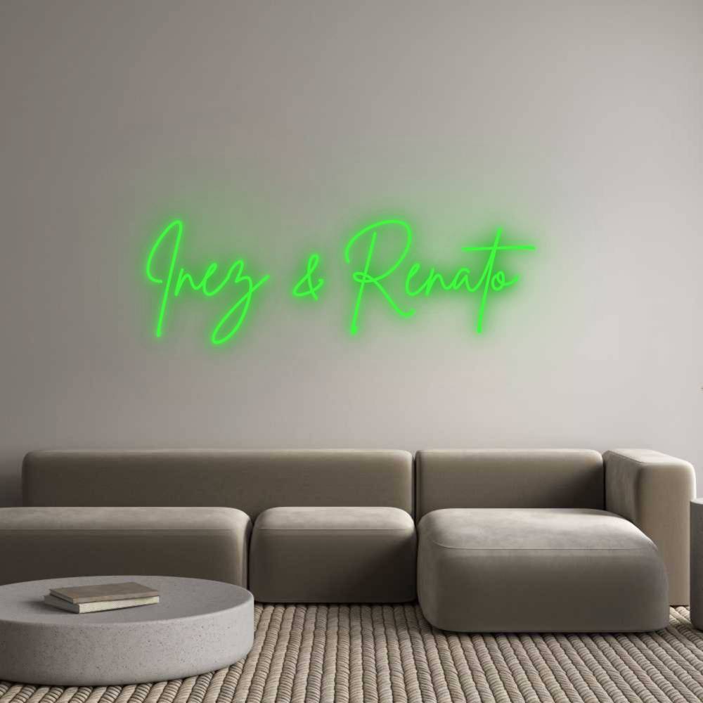 Dein personalisiertes NEON-LED Schild: Inez & Renato