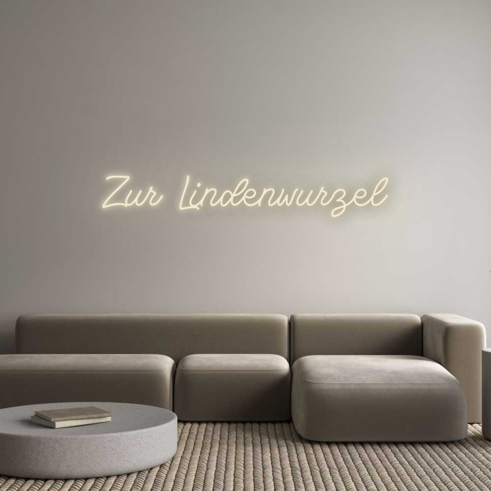 Dein personalisiertes NEON-LED Schild: Zur Lindenwur...