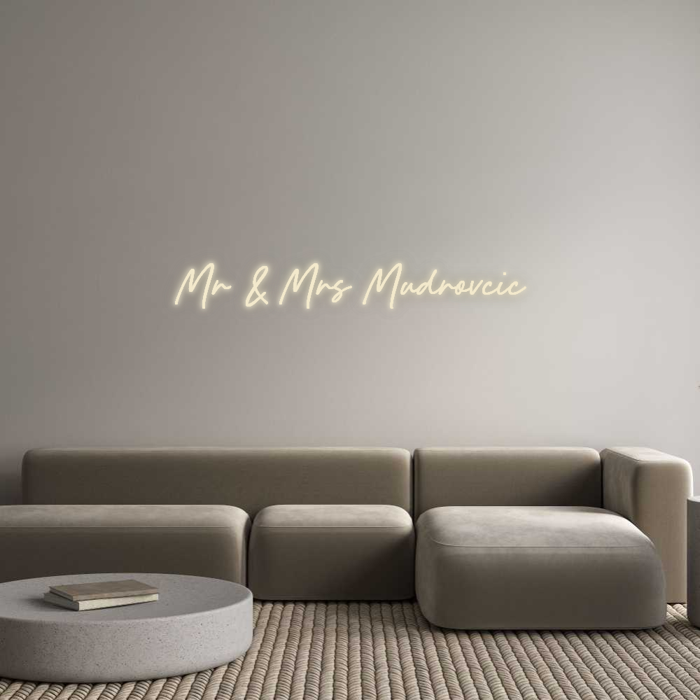 Your personalized NEON-LED sign: Mr &amp; Mrs Mudr...